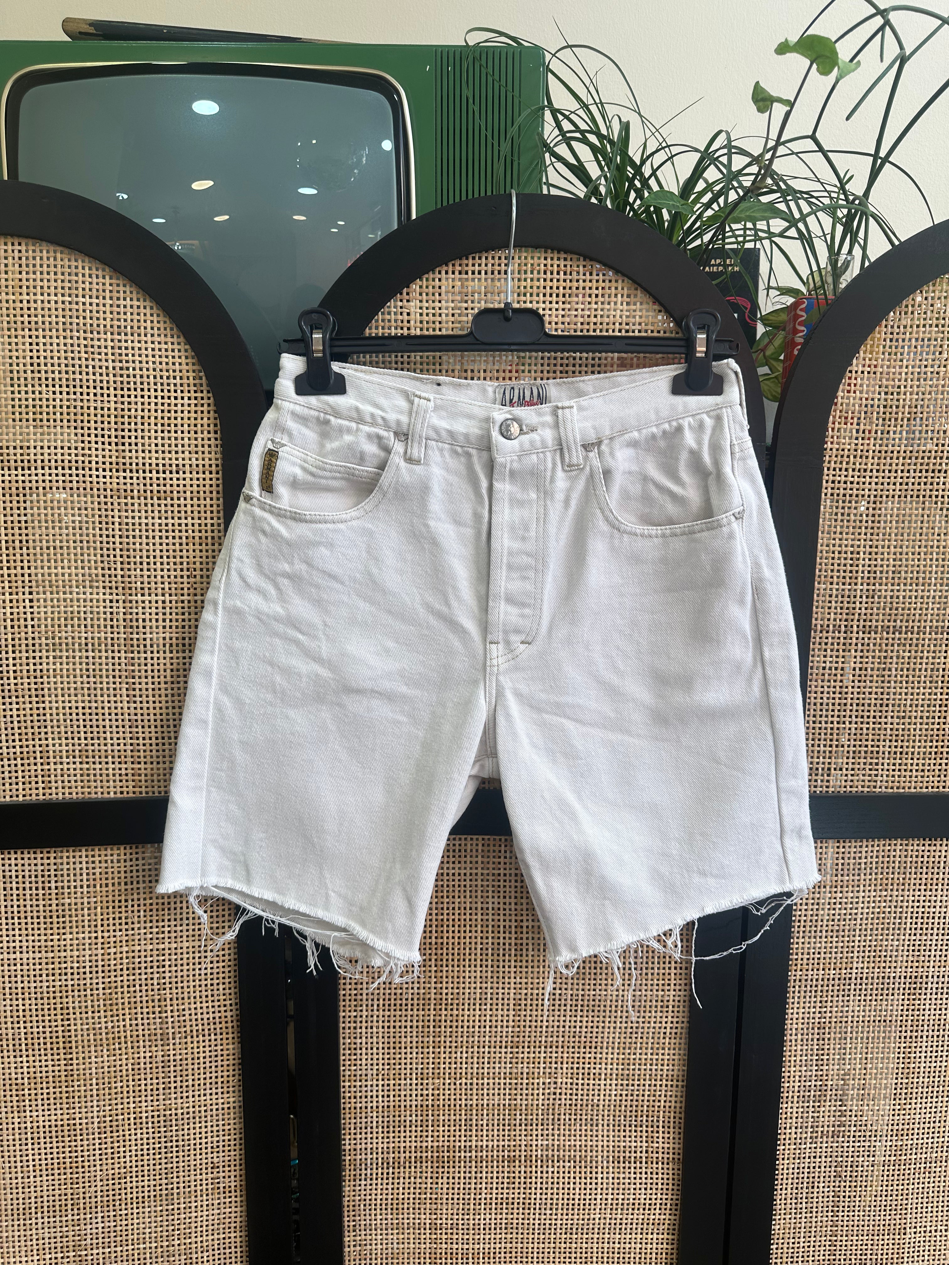 Armani high waisted denim shorts