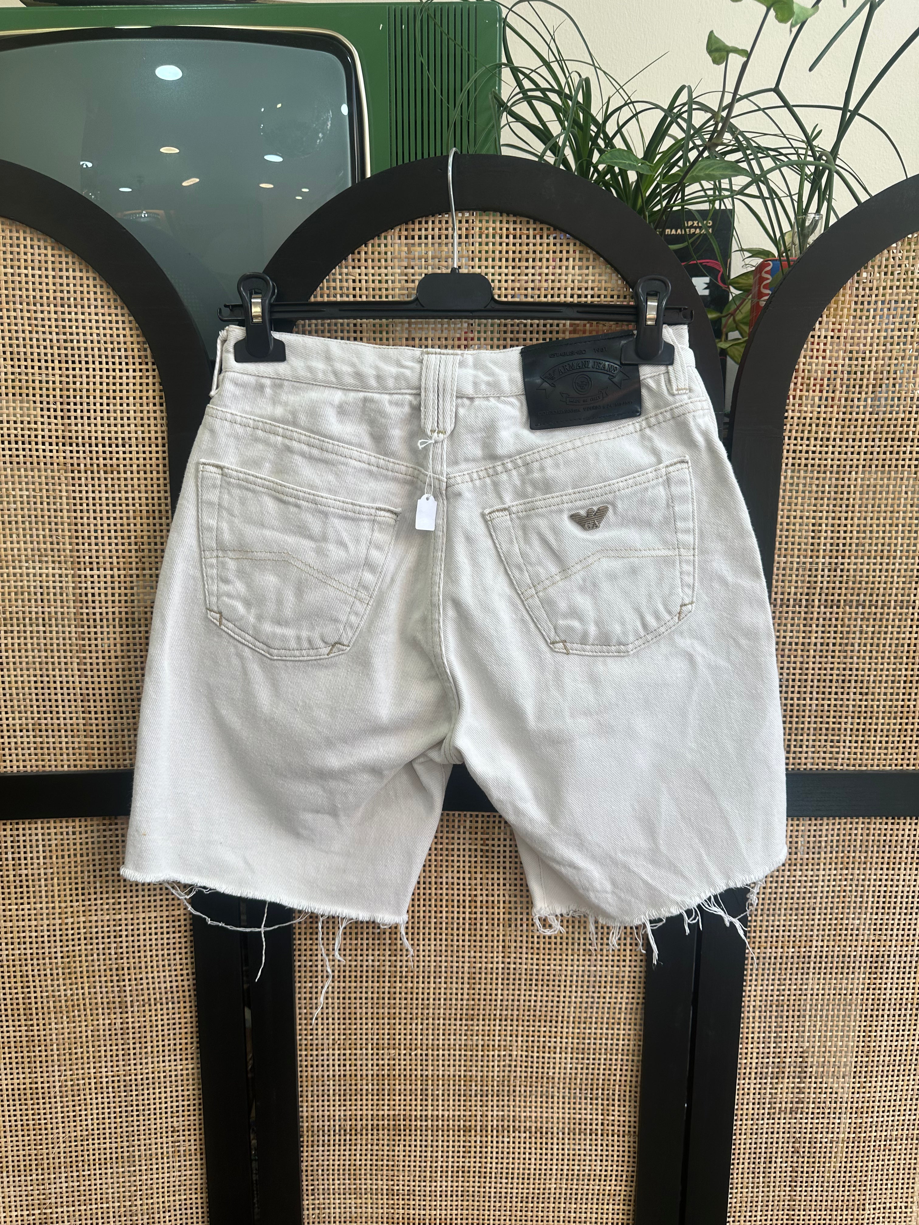 Armani high waisted denim shorts
