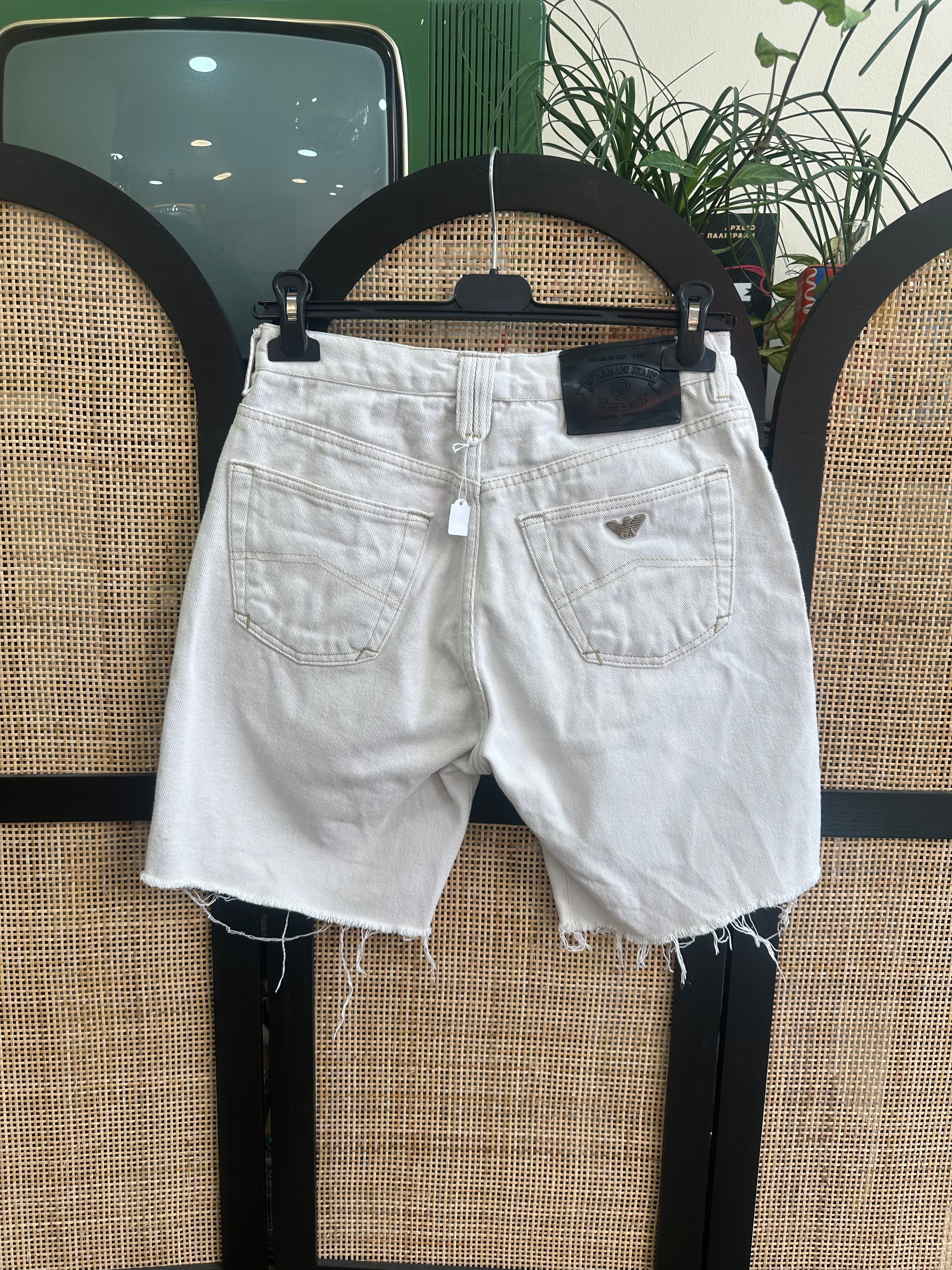 Armani high waisted denim shorts