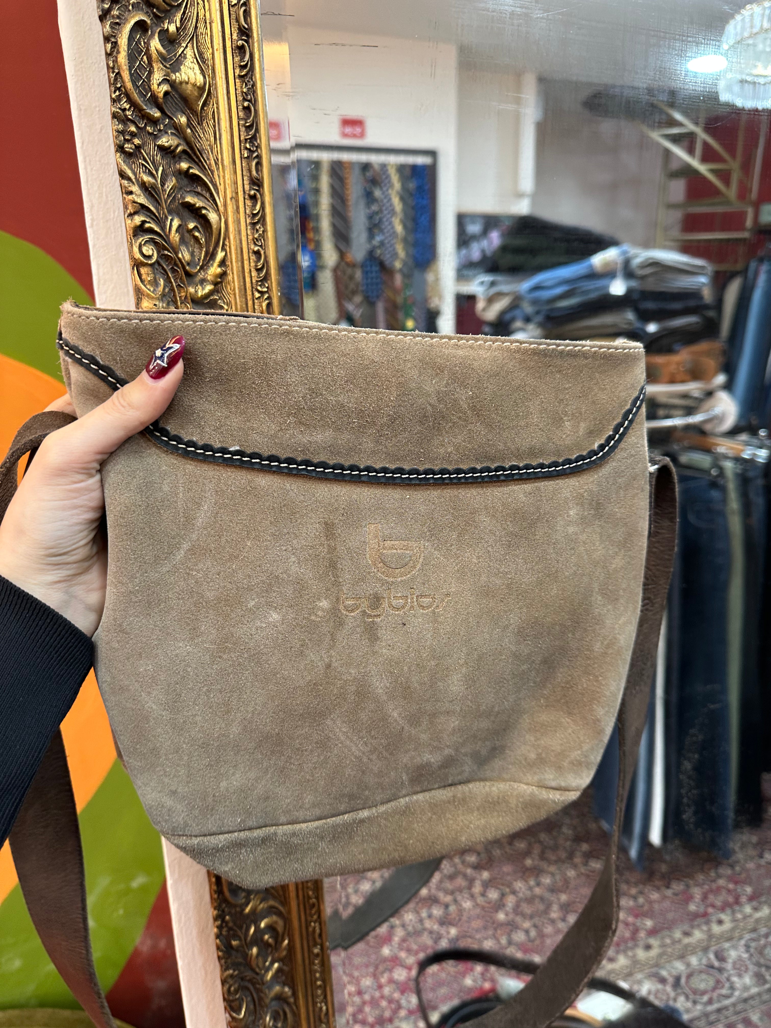 Byblos suede boho bag with fringe