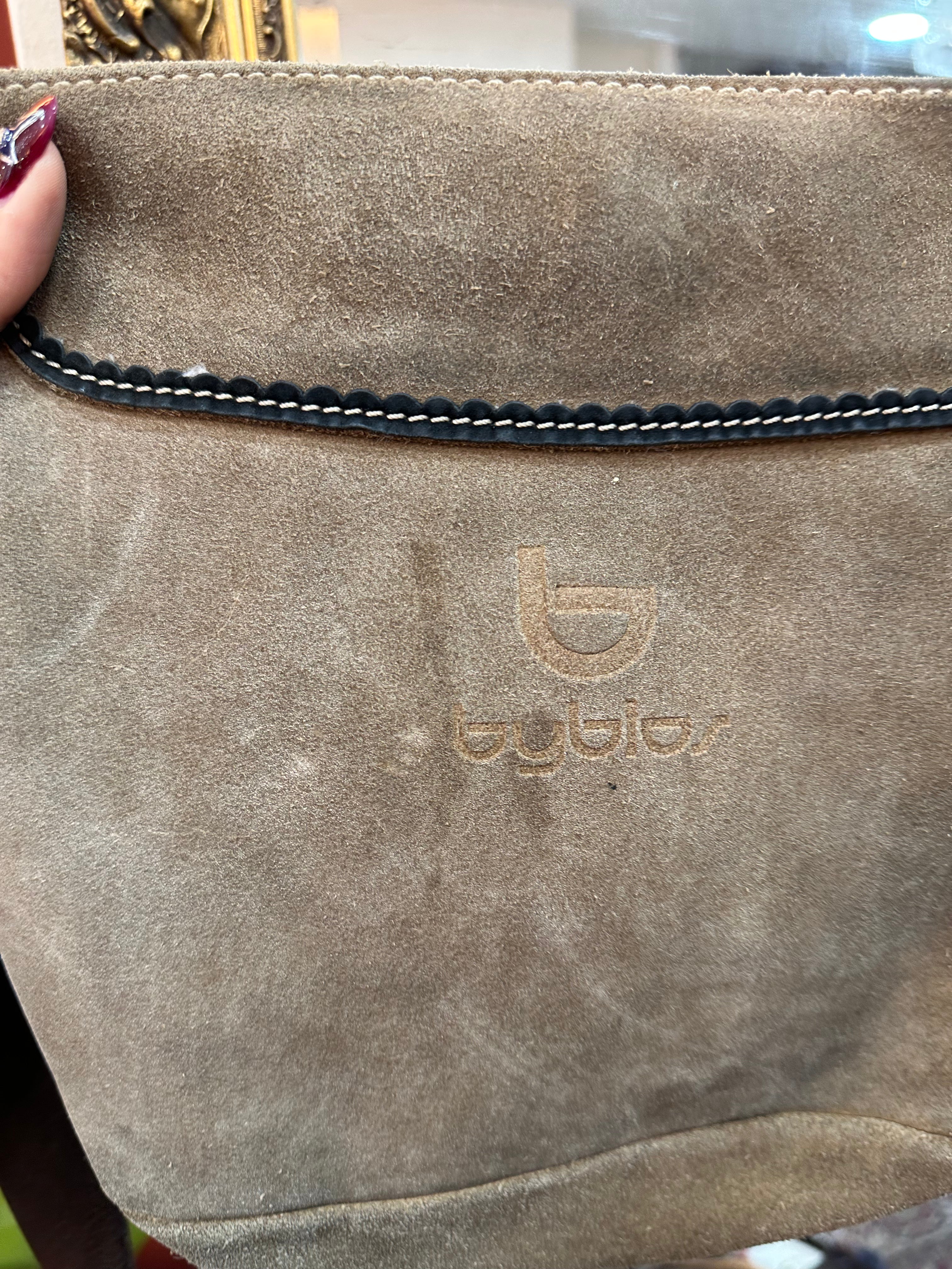 Byblos suede boho bag with fringe