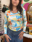LEADS new generation abstract pattern long sleeve top (S/L)