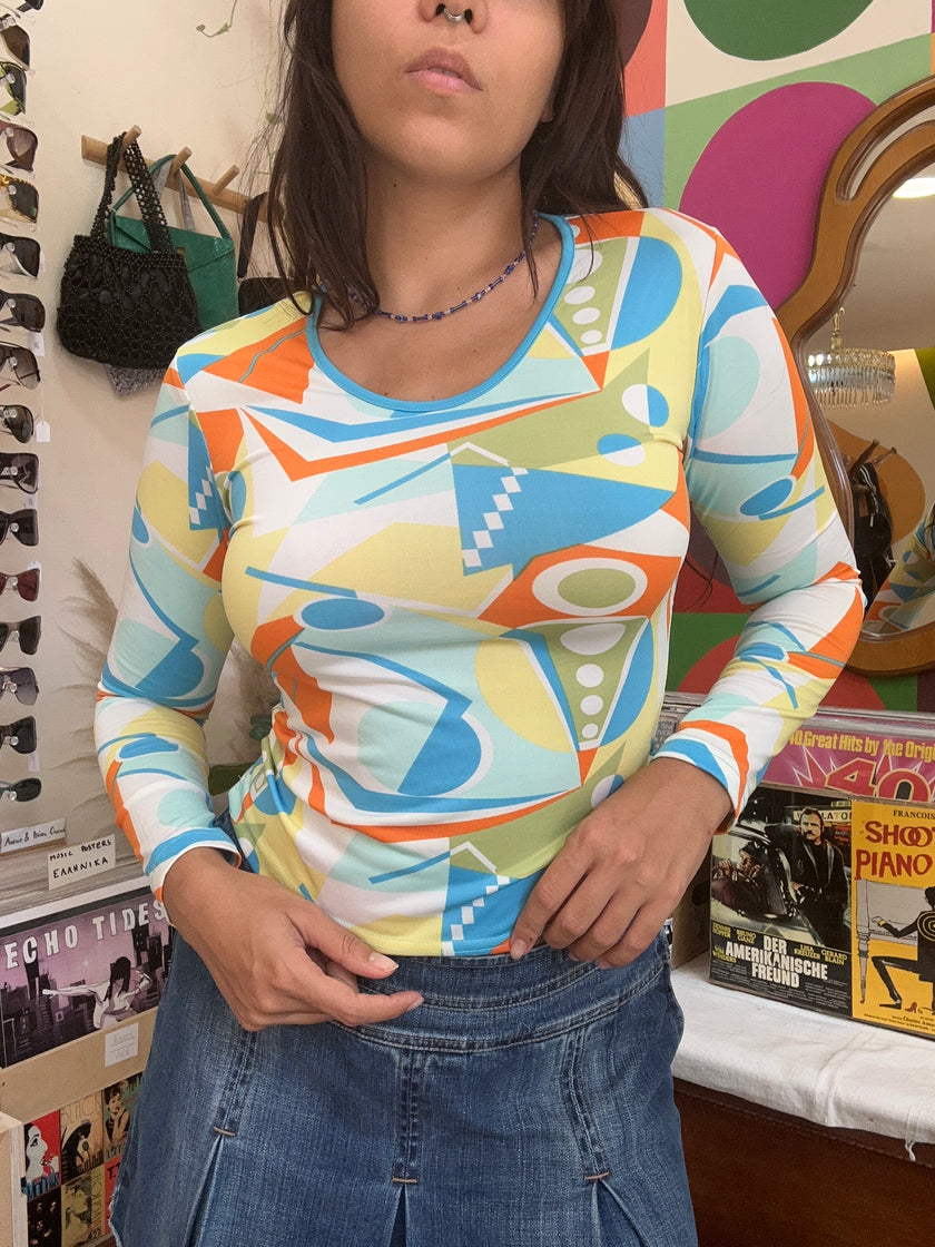 LEADS new generation abstract pattern long sleeve top (S/L)