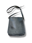 Italian vintage real leather cross body bag with adjustable strap
