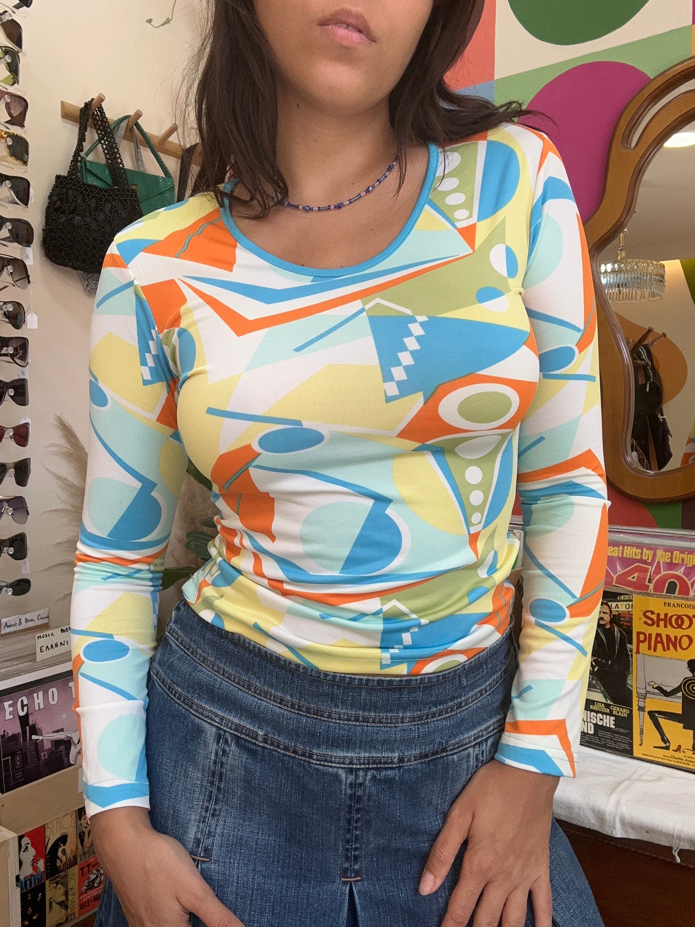 LEADS new generation abstract pattern long sleeve top (S/L)