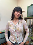 Super cute semi see-through top
