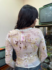 Super cute semi see-through top