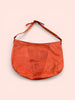 Pierotucci unique vintage orange leather cross body bag