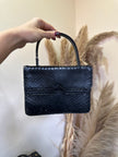 Vintage reptile leather mini handbag