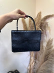 Vintage reptile leather mini handbag