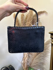 Vintage reptile leather mini handbag