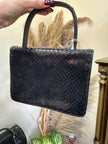 Vintage reptile leather mini handbag