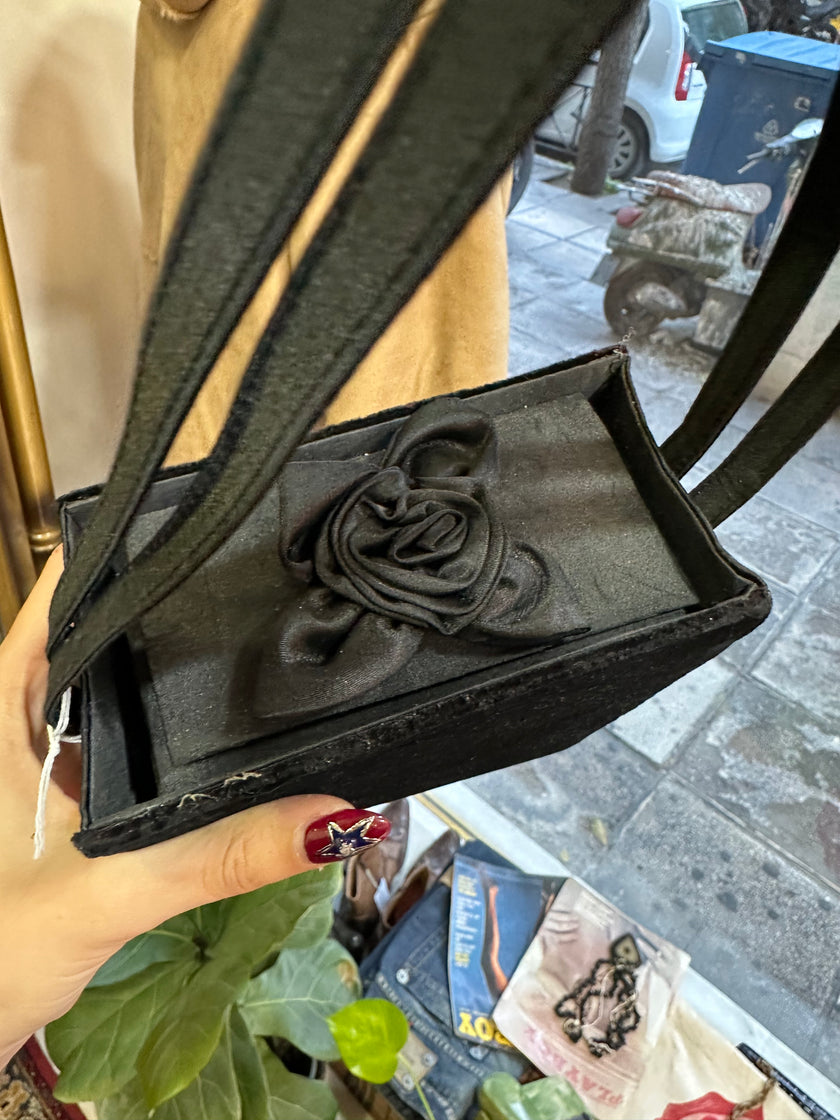 Super cute velvet structured mini handbag with cross body strap