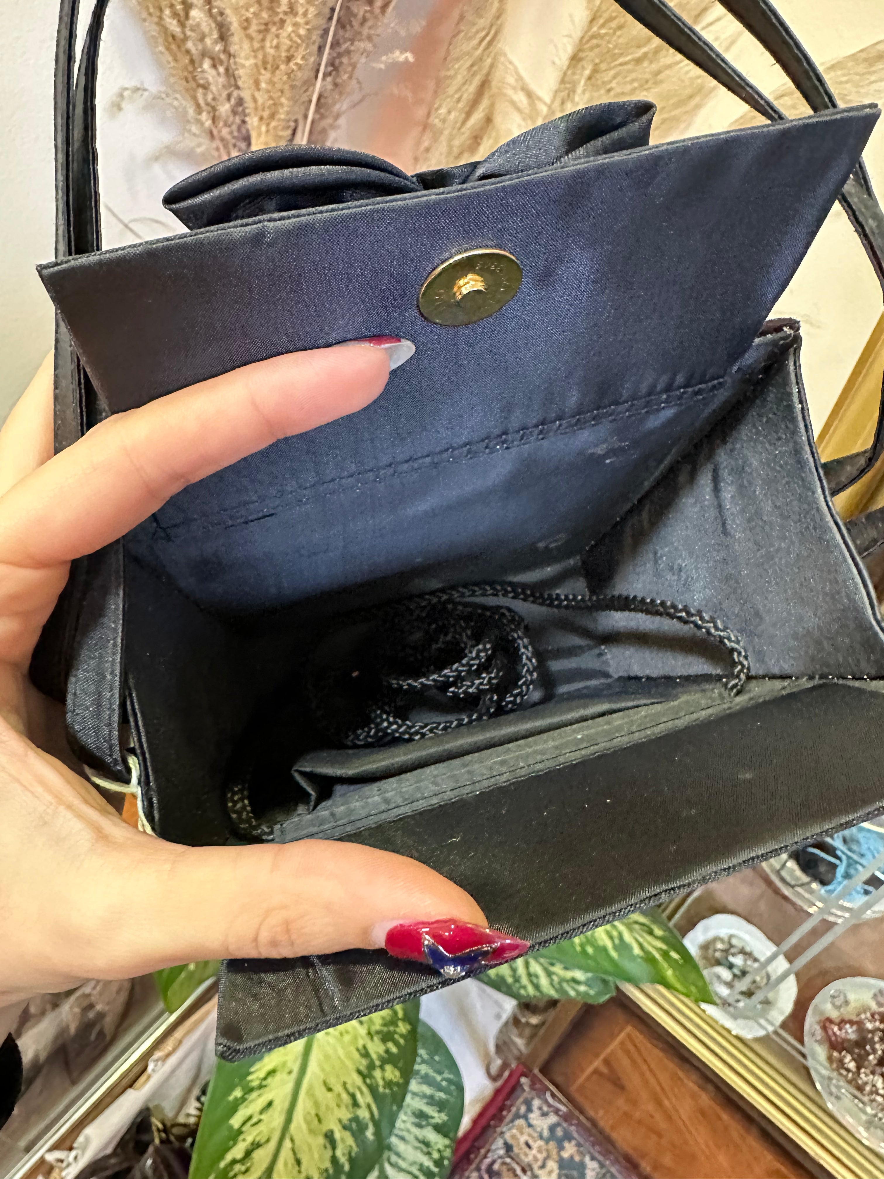 Super cute velvet structured mini handbag with cross body strap