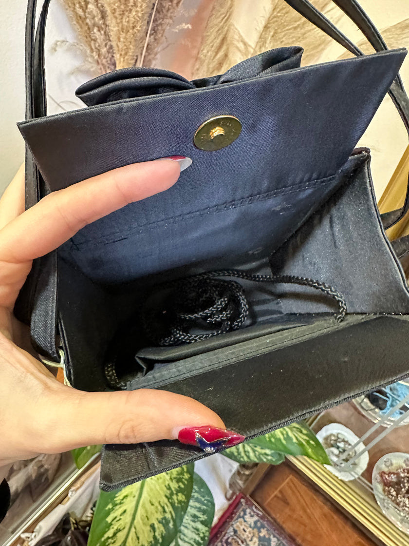 Super cute velvet structured mini handbag with cross body strap