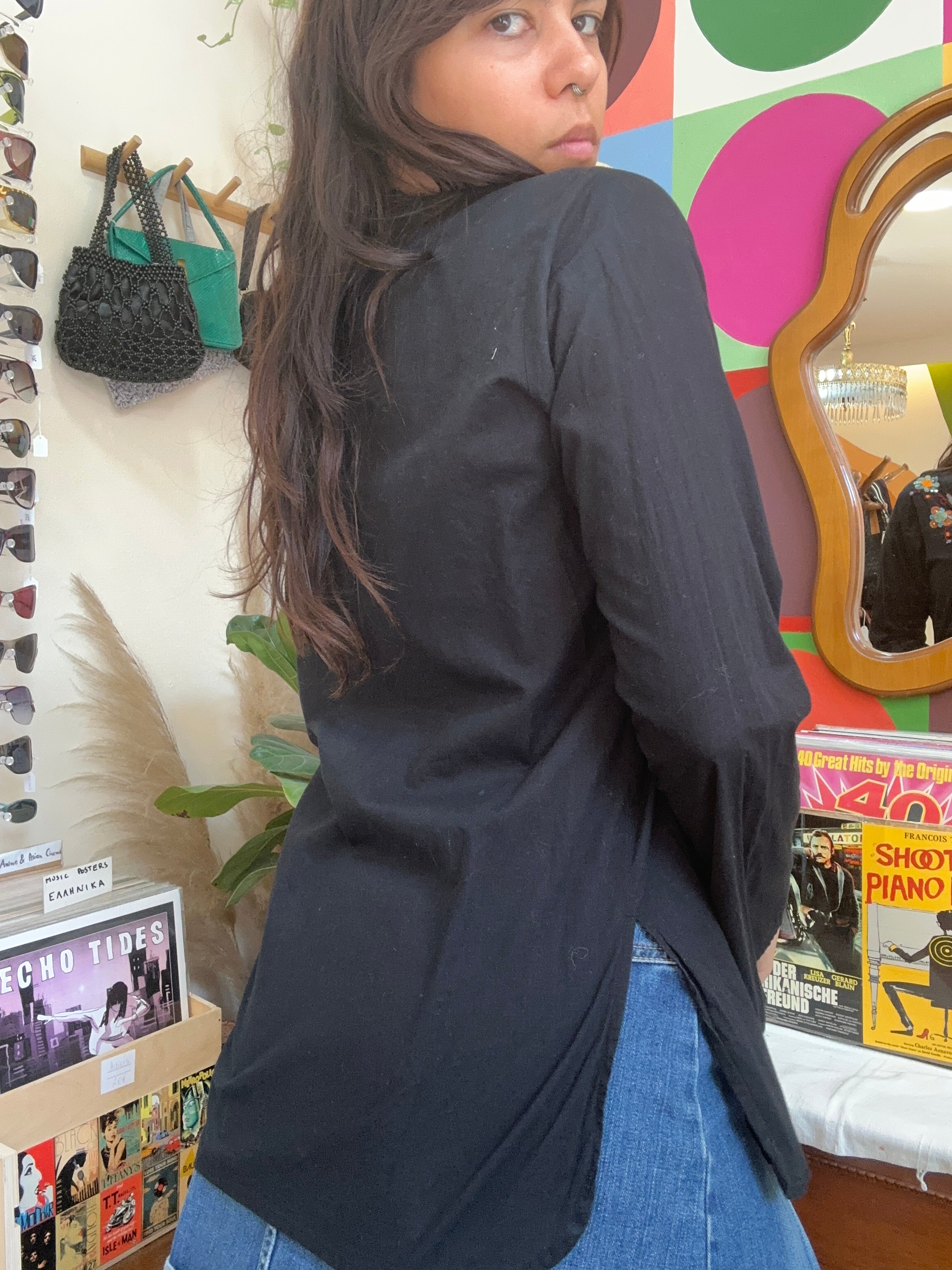 Infiore vintage shirt with embroidered details (S/M)
