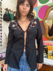 Infiore vintage shirt with embroidered details (S/M)