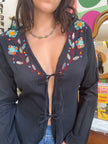 Infiore vintage shirt with embroidered details (S/M)