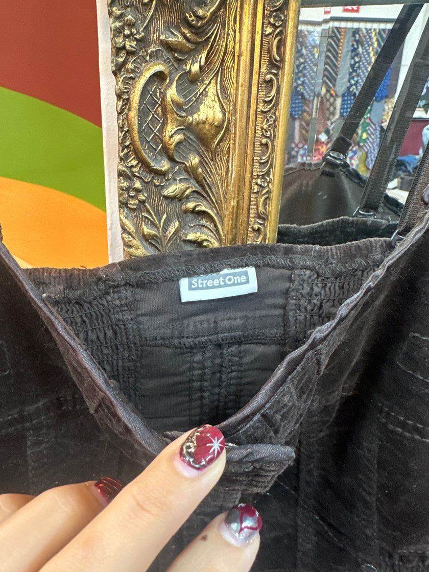 Street One dark brown velvet corset (L/XL)