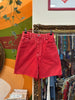 Vintage red high waisted denim shorts (XS)