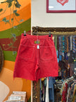 Vintage red high waisted denim shorts (XS)