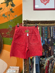 Vintage red high waisted denim shorts (XS)