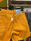 Vintage orange high waisted denim shorts (W31)