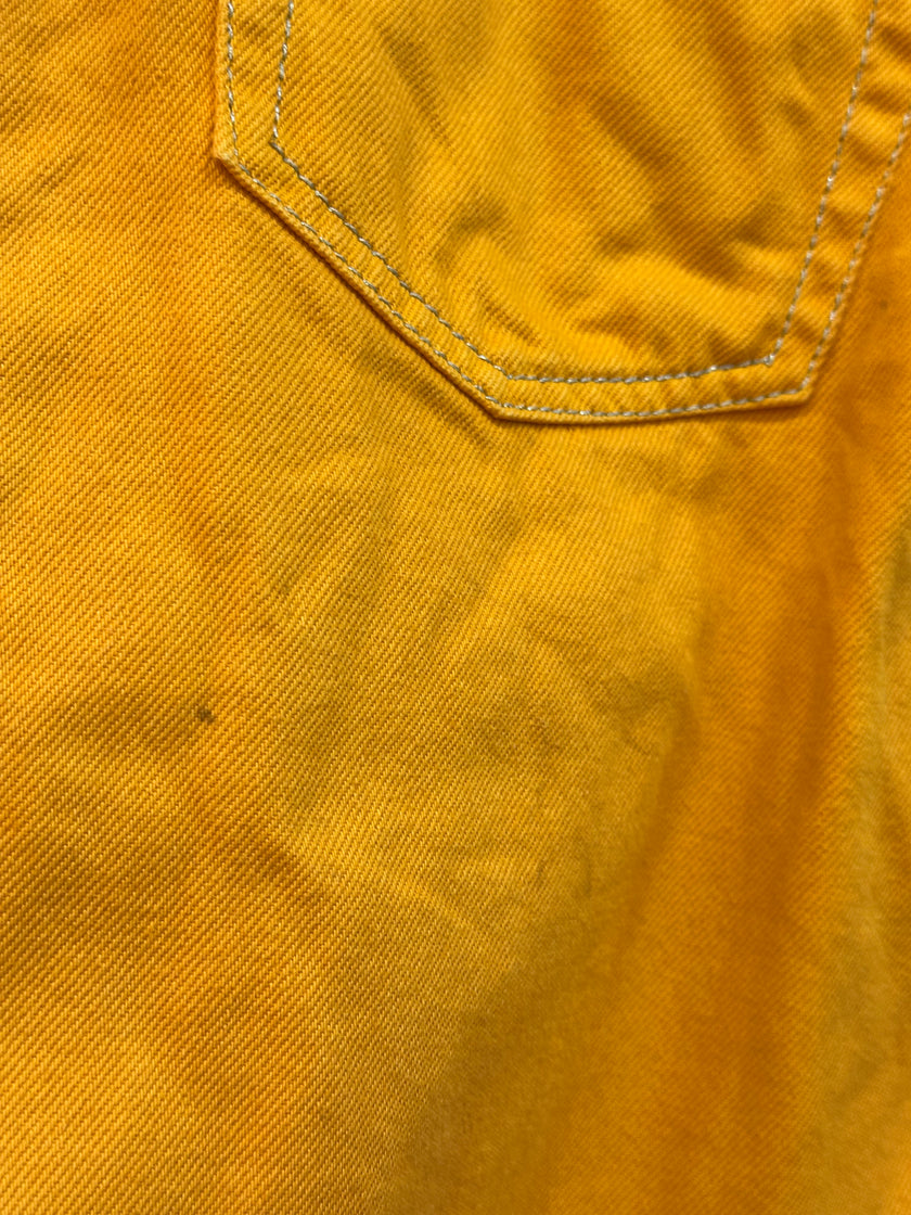 Vintage orange high waisted denim shorts (W31)