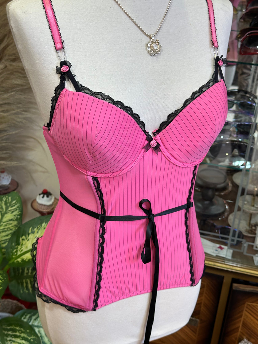 Super cute pink corset top (75B)