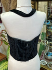 Stunning velvet corset top with sequin detailing