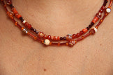 Beautiful handmade necklace featuring Agate fire dragon vein