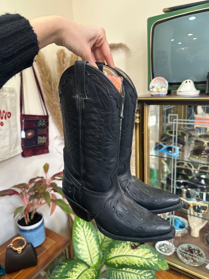 Deadstock Grinders leather cowboy boots (Made in Mexico)(37)