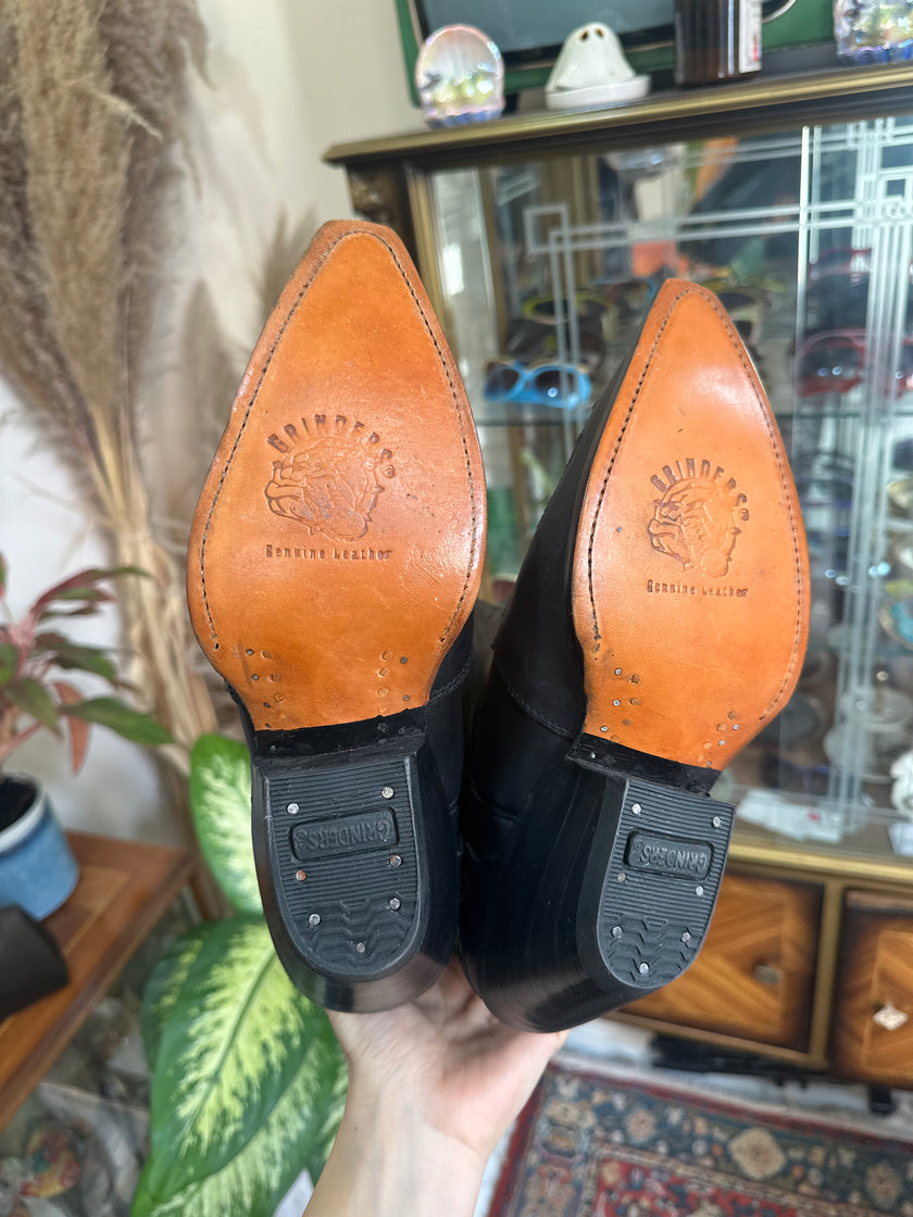 Deadstock Grinders leather cowboy boots (Made in Mexico)(37)
