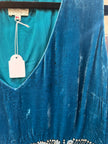 Vintage silk velvet top with bead detailing
