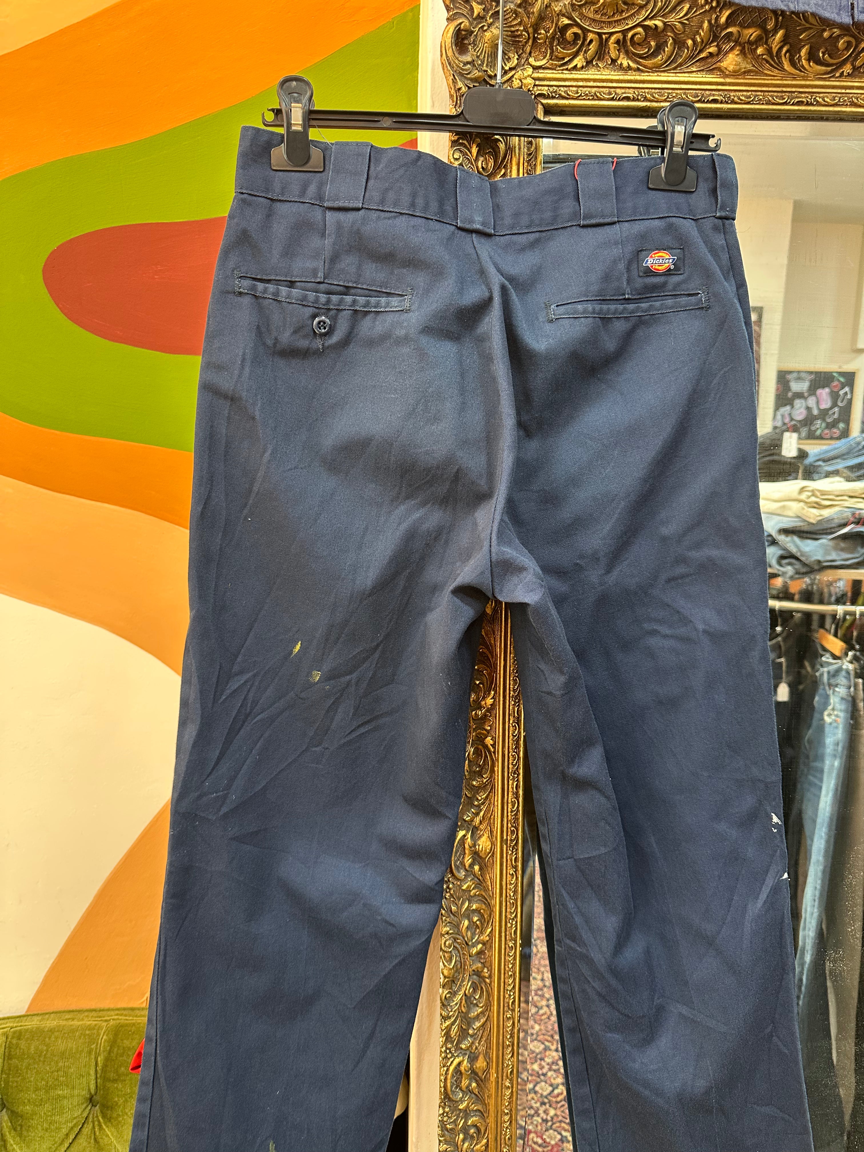 874 Dickies original fit dark blue pants W32(M)