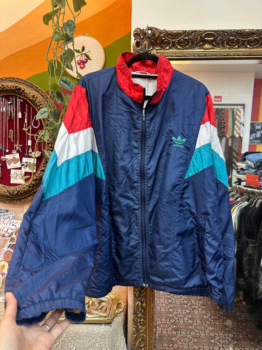 Vintage 90s Adidas retro Multicolot track jacket (L)