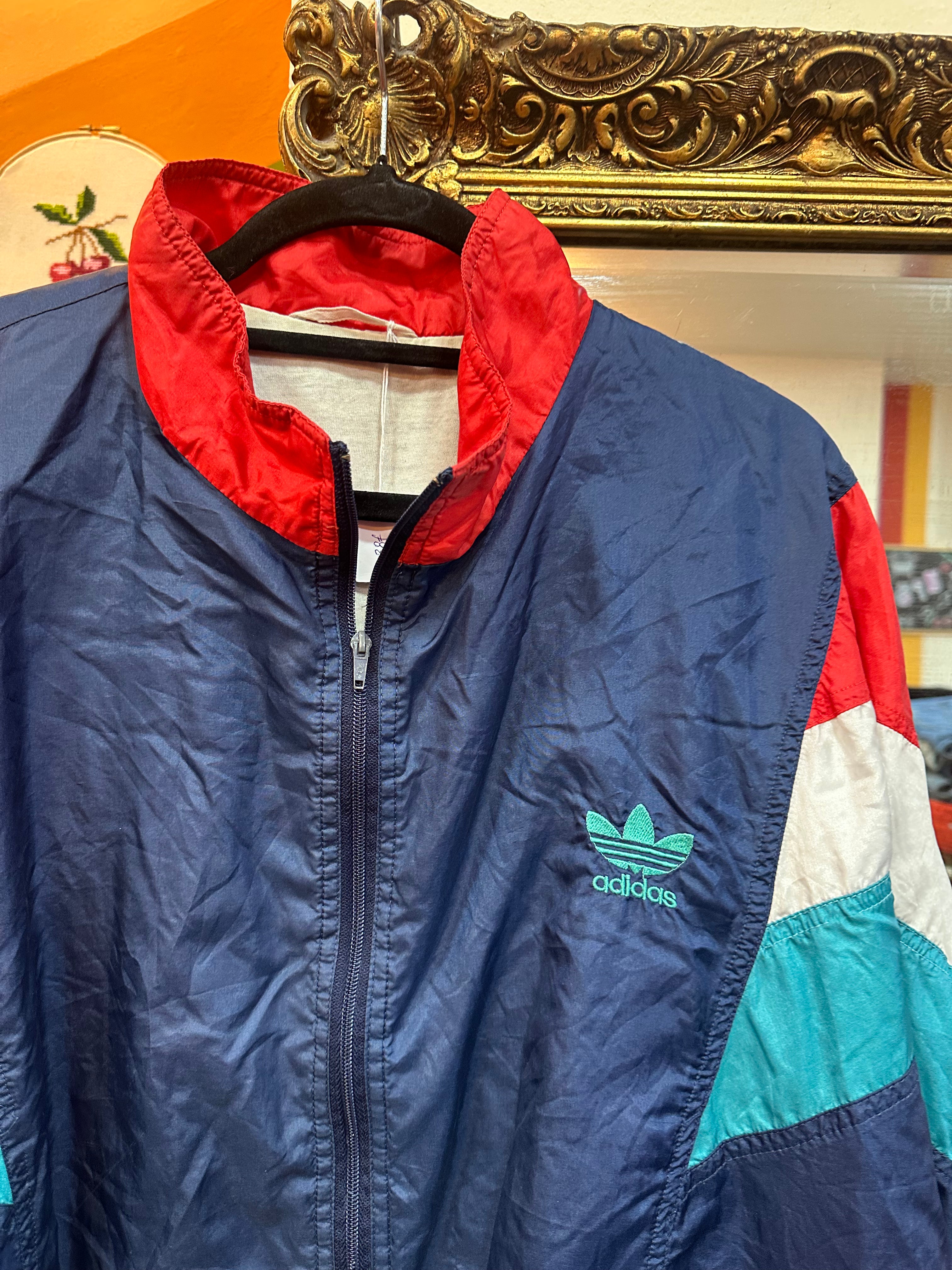 Vintage 90s Adidas retro Multicolot track jacket (L)