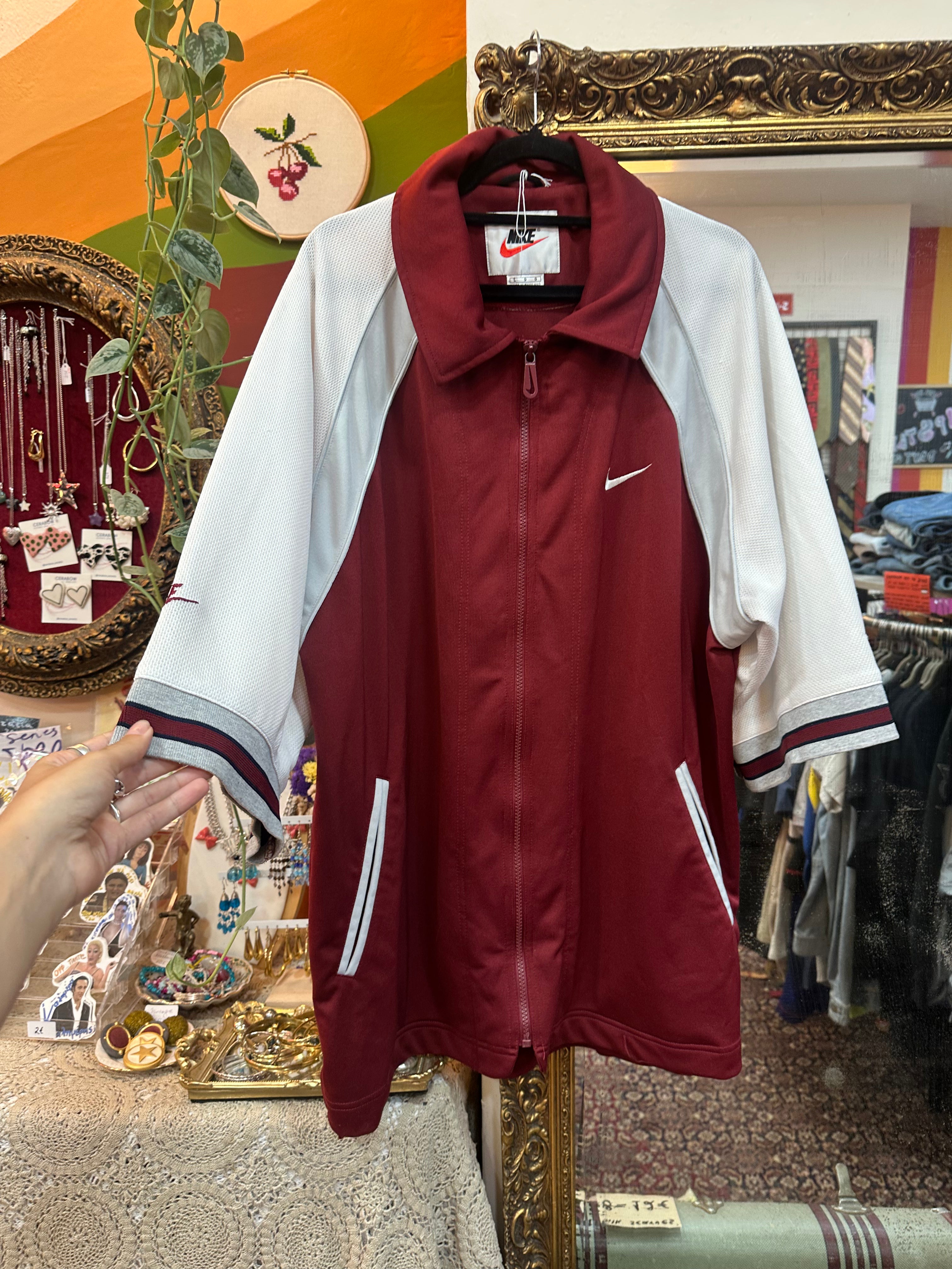Nike short sleeve track jacket (L)