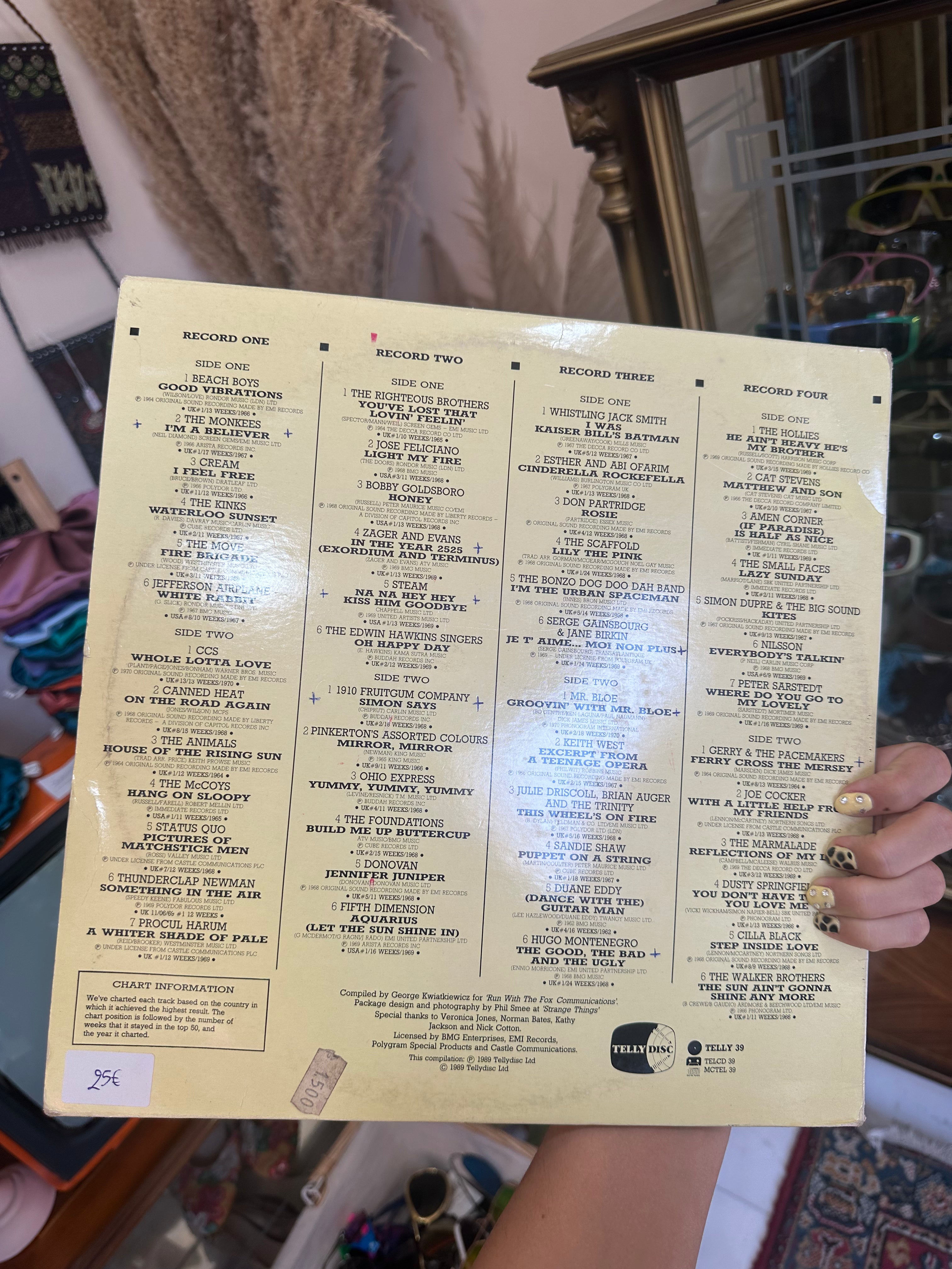 Our generation - featuring: the kinks, cream, beach boys, the animals and more (4 records included)