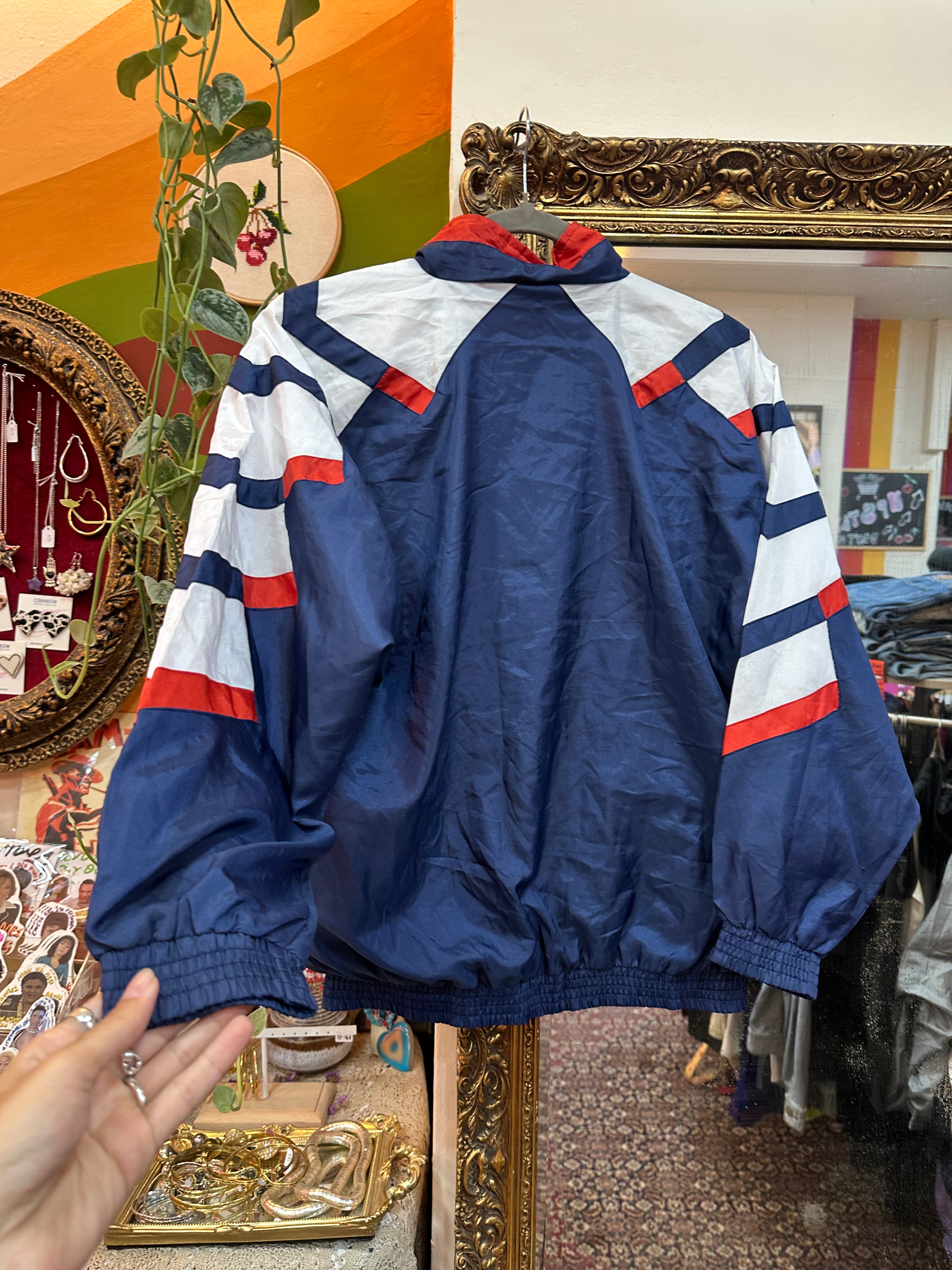 Vintage woman's multicolor track jacket (S)