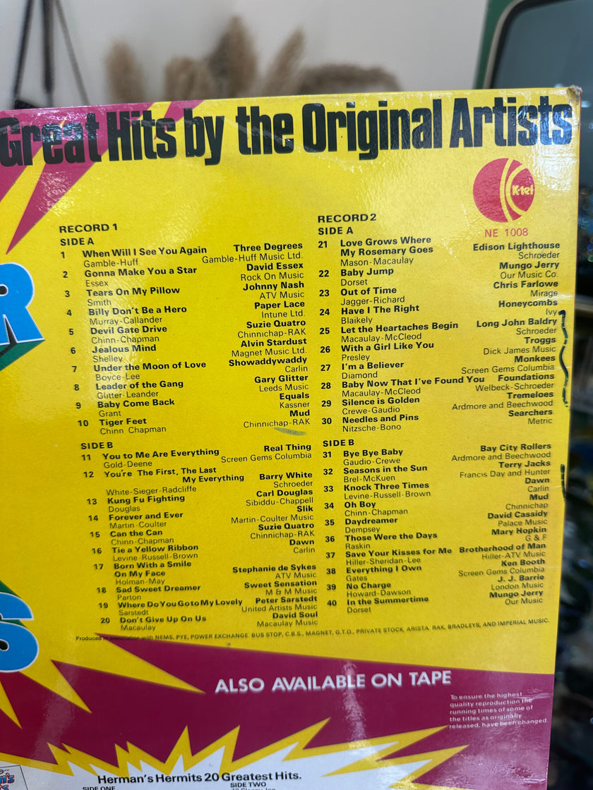 40 great hits by the original artists (2 records included)