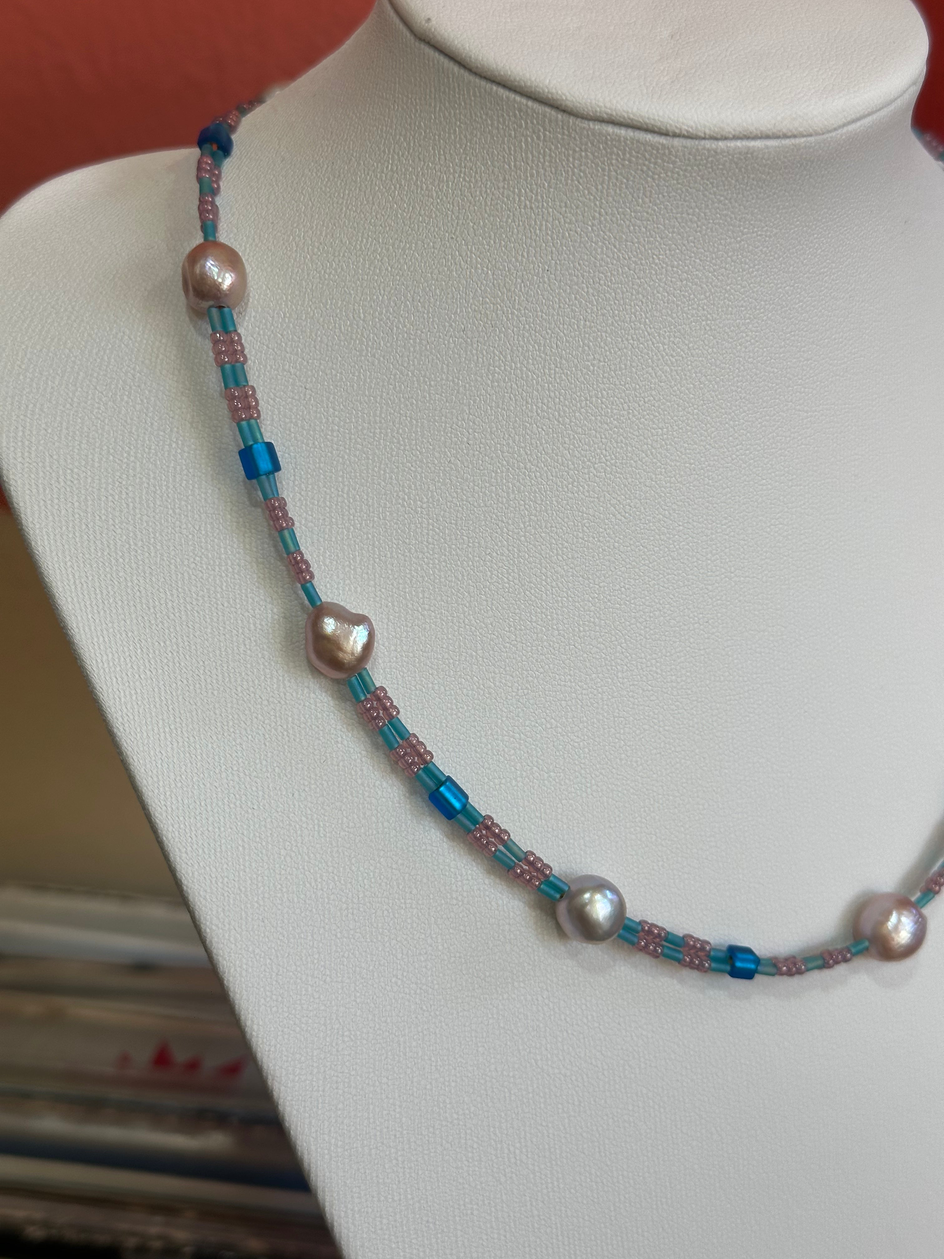 “Water Lily” handmade necklace