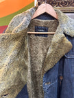Energie denim jacket with faux fur collar (XL)