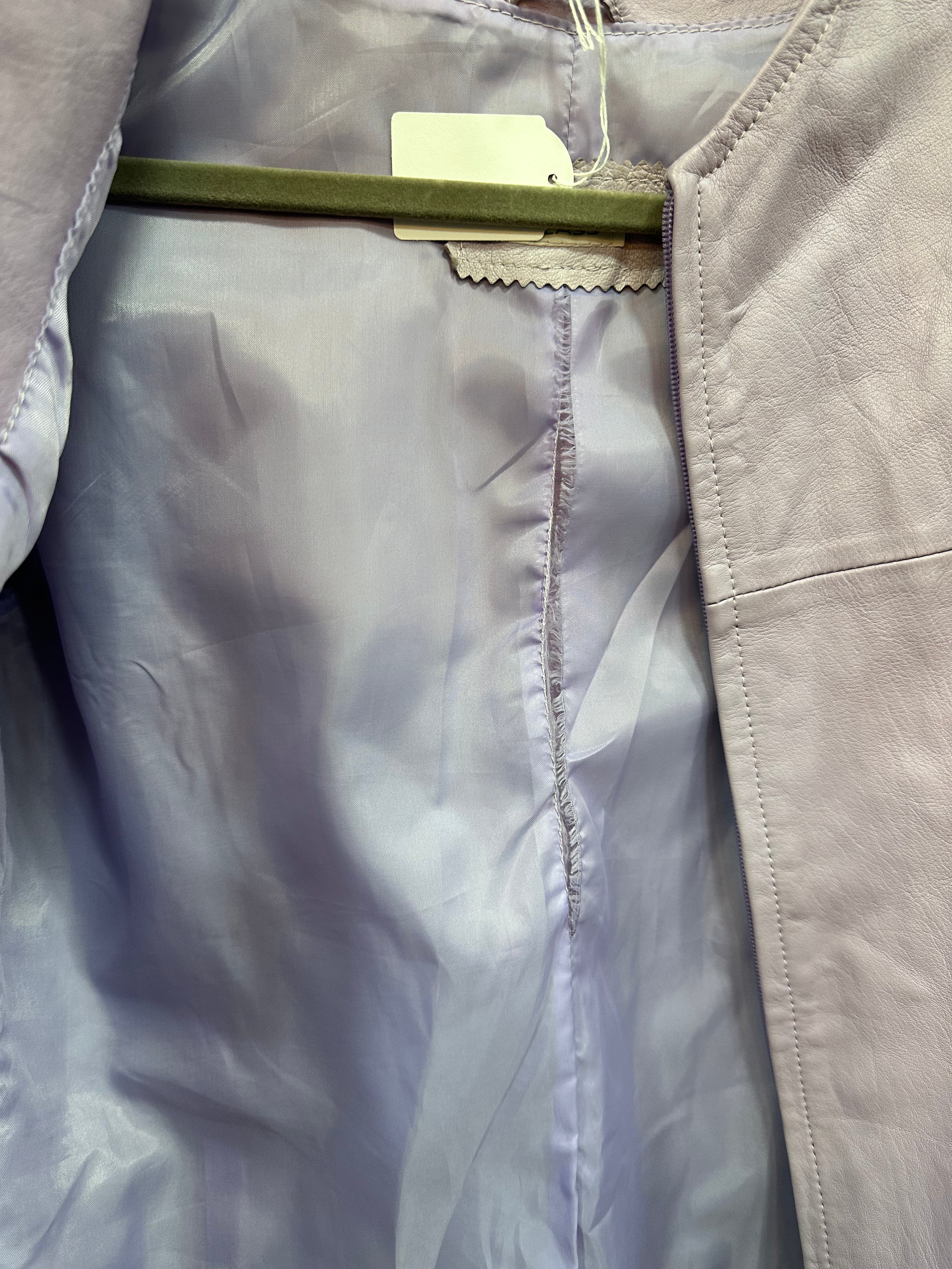 Super cute lilac faux leather jacket (S/M)