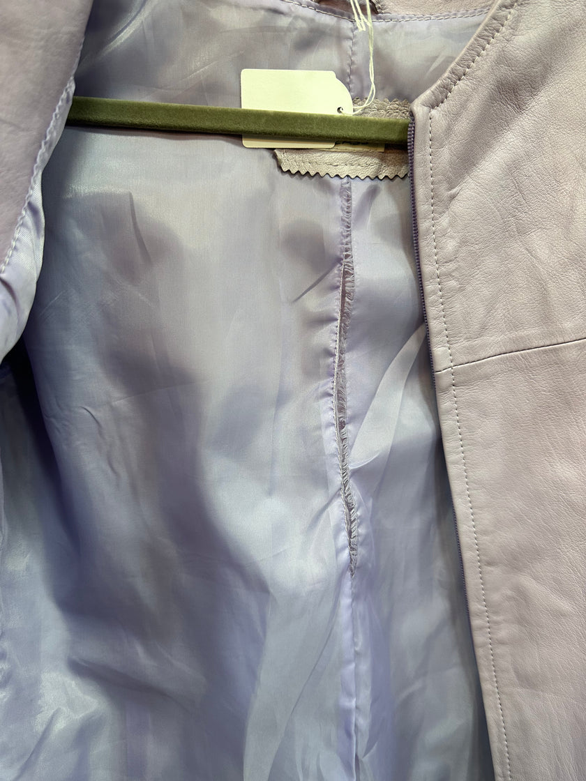 Super cute lilac faux leather jacket (S/M)