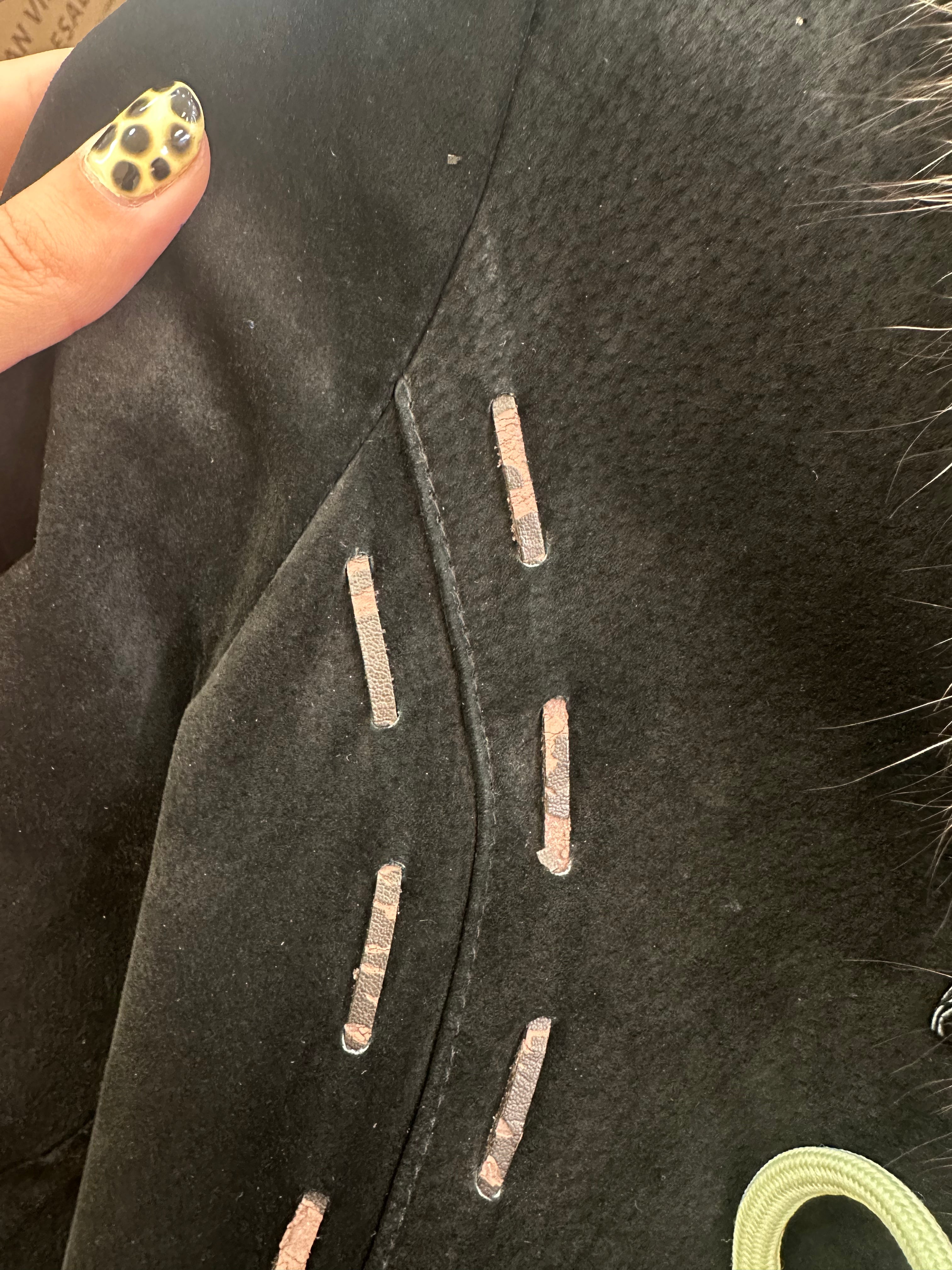 Absolutely stunning leather jacket with fur lining