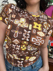 Stunning vintage patterned top (S/M)