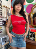 Stunning one soulder Y2K top (M/L)