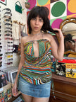Stunning strapless funky top (S/M)