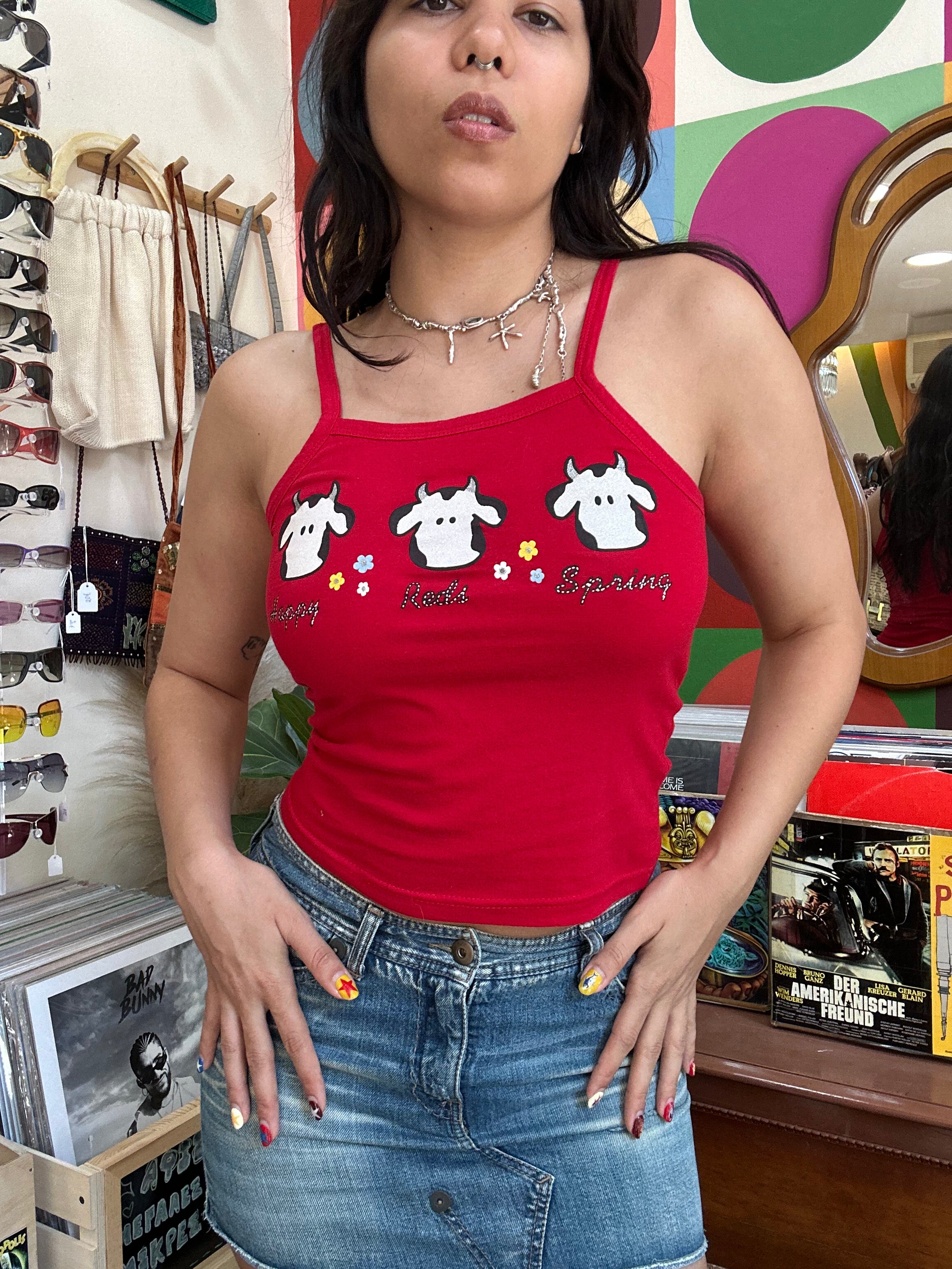 Super cute graphic tank top (S/L)